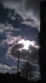 Low angle view of storm clouds in sky