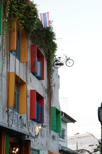 Low angle view of residential buildings against sky