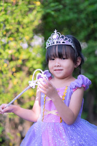 Portrait of a girl looking at camera