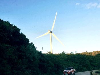 Low angle view of traditional windmill