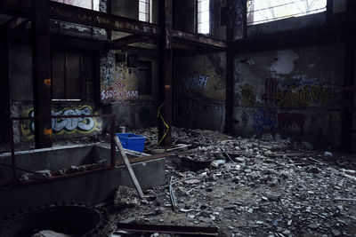 Interior of abandoned building