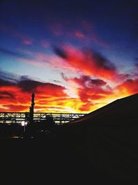 Scenic view of dramatic sky during sunset