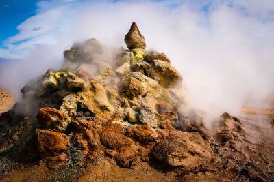 Scenic view of rock formation