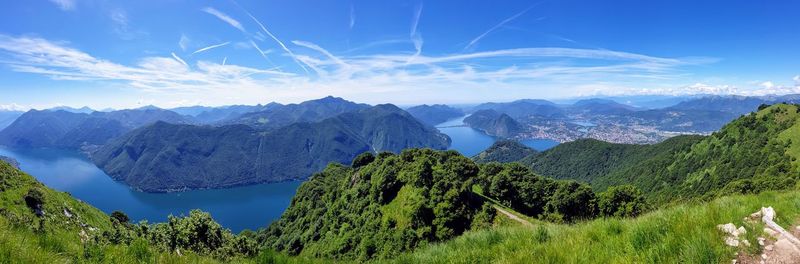 Panoramic view of mountains against sky