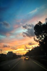 Road at sunset