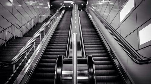 View of escalator