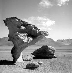 Rock formations on mountain