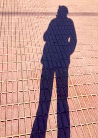 Shadow of man on wall