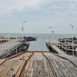 Pier on sea