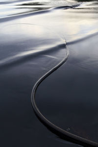 High angle view of car on water