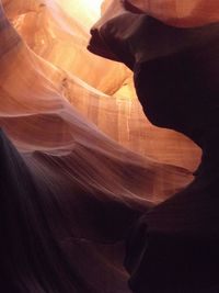 Low angle view of rock formation