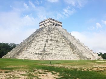 Low angle view of built structure against sky