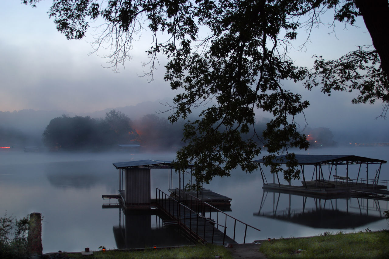 Foggy morning over the water