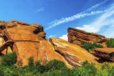 Scenic view of rock formation against sky