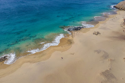 High angle view of beach