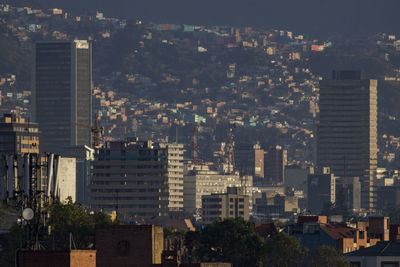 Aerial view of buildings in city