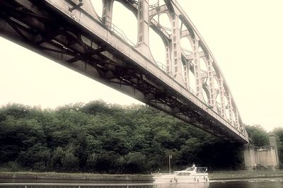 Low angle view of bridge over river