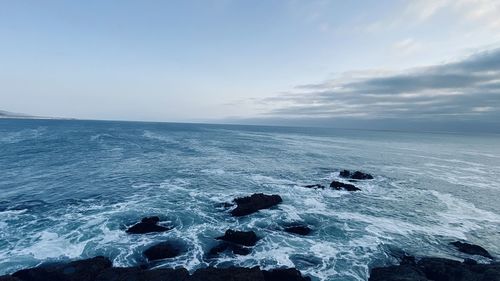 Scenic view of sea against sky