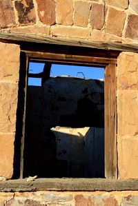 Low angle view of old abandoned building