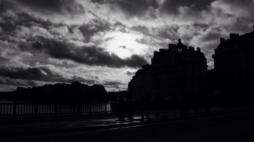 Built structure against cloudy sky