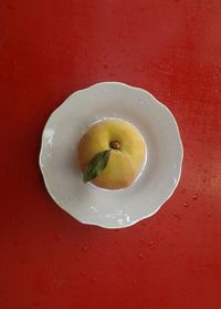 Close-up of fruit in plate