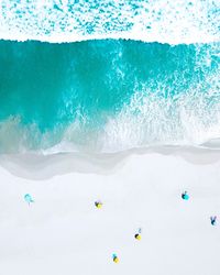 Aerial view of beach during sunny day