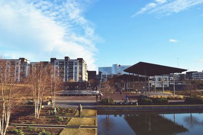 Modern cityscape against sky
