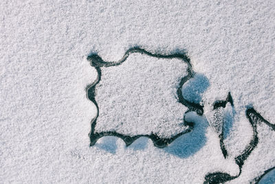 Close-up of snow on ground