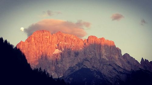 Low angle view of mountain against sky