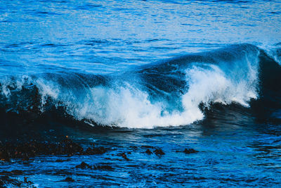 Water splashing in sea