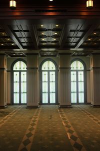 Empty corridor in building