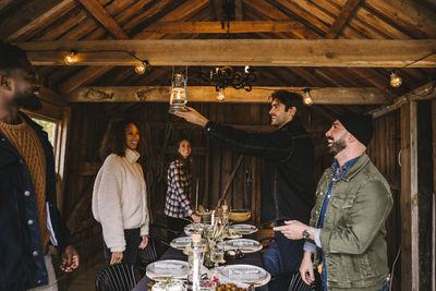 Group of people at restaurant