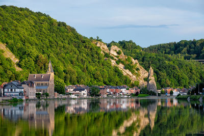 View of picturesque dinant city. belgium