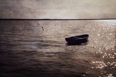 Scenic view of boats in sea