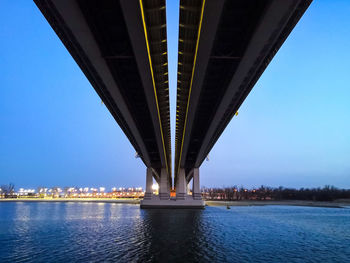 Low angle view of bridge over river