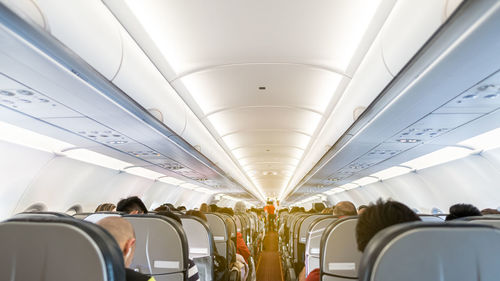 People sitting in airplane