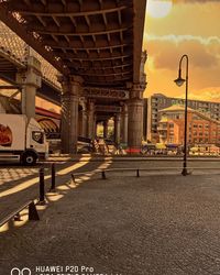 Street against sky in city