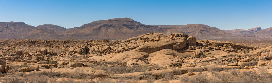 View from the little spitzkoppe to the spitzkoppe, namibia