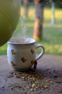 Close-up of coffee cup