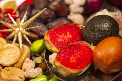 Close-up of fruits on table