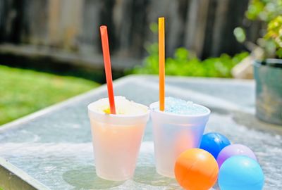 Close-up of drink on table