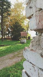 Close-up of stone wall