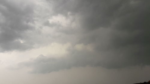 Low angle view of storm clouds in sky