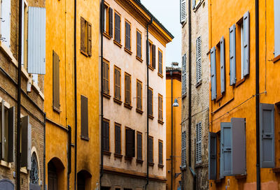 Low angle view of buildings in city