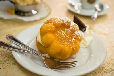 Close-up of dessert in plate