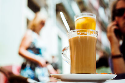 Close-up of drink on table