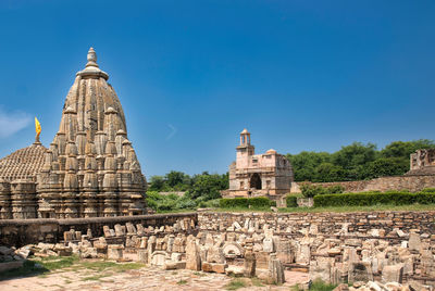 View of temple against clear sky