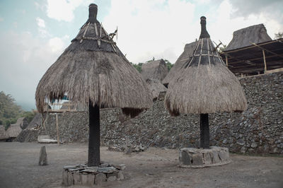 One of the builders located in the traditional village of bena, bajawa-indonesia