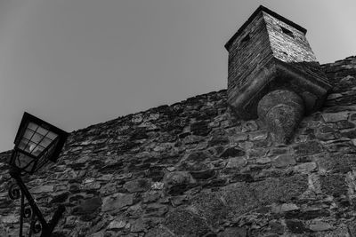 Low angle view of tower against clear sky