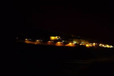 Illuminated lights at night